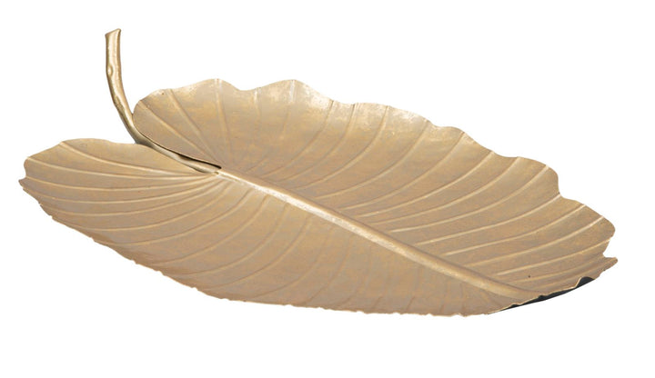 Goldenes Metalltablett in Form eines Buchstabens