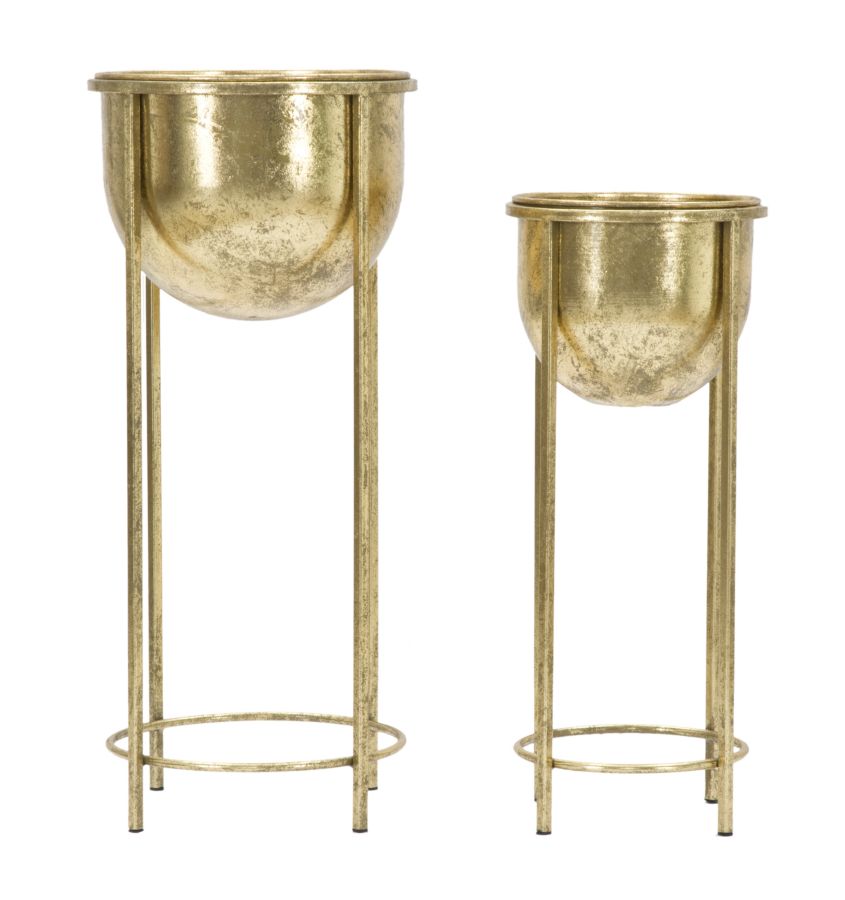 Gold Metall Pflanzgefäß Vase