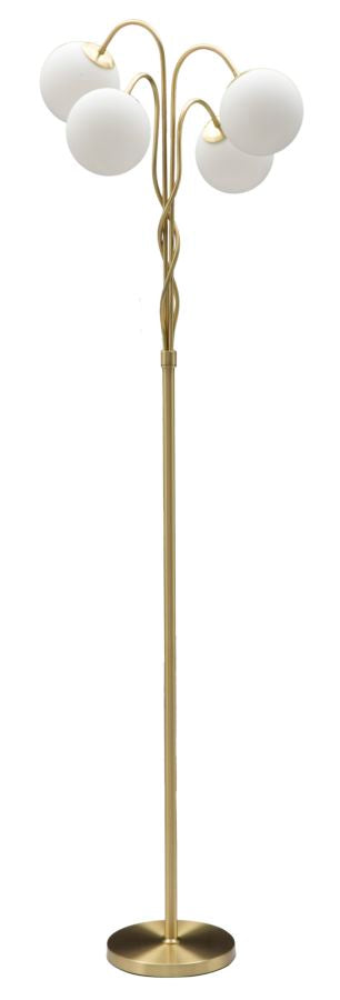 Gold Metall Stehlampe mit 4 Brennern