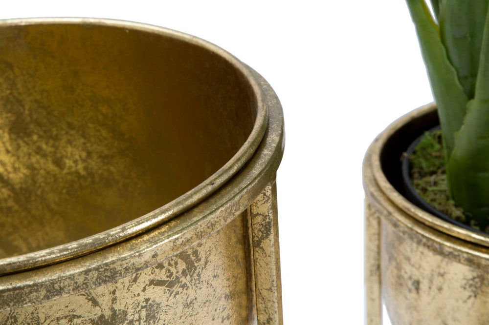 Gold Metall Pflanzgefäß Vase