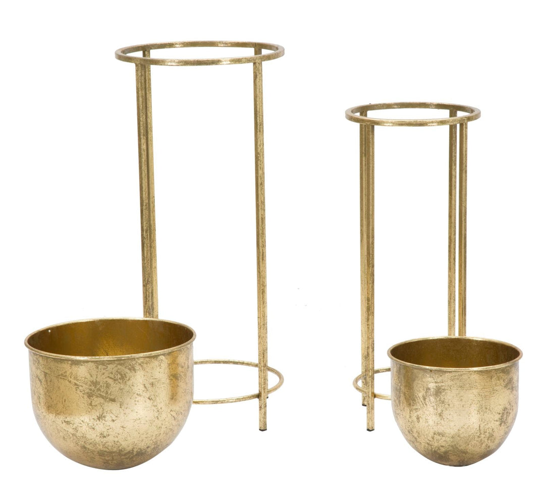 Gold Metall Pflanzgefäß Vase