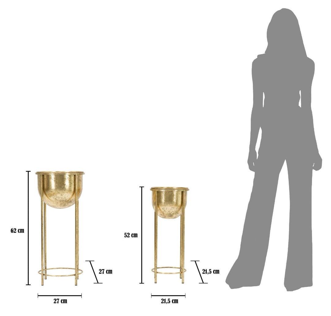 Gold Metall Pflanzgefäß Vase