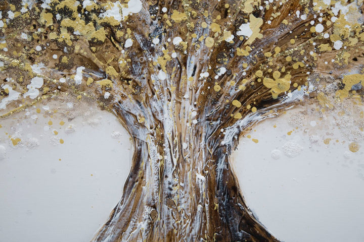 Große goldene Holzmalerei