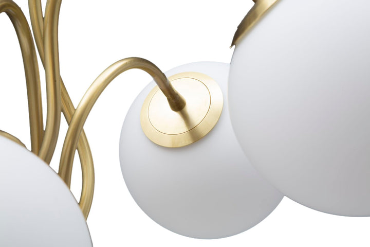 Goldfarbene Metall-Tischlampe mit 4 Lichtern
