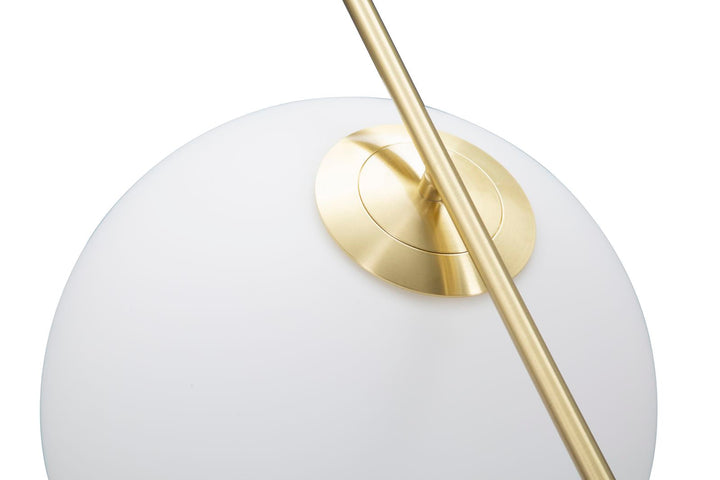 Goldene Metall-Deckenleuchte mit kugelförmiger Lampenfassung