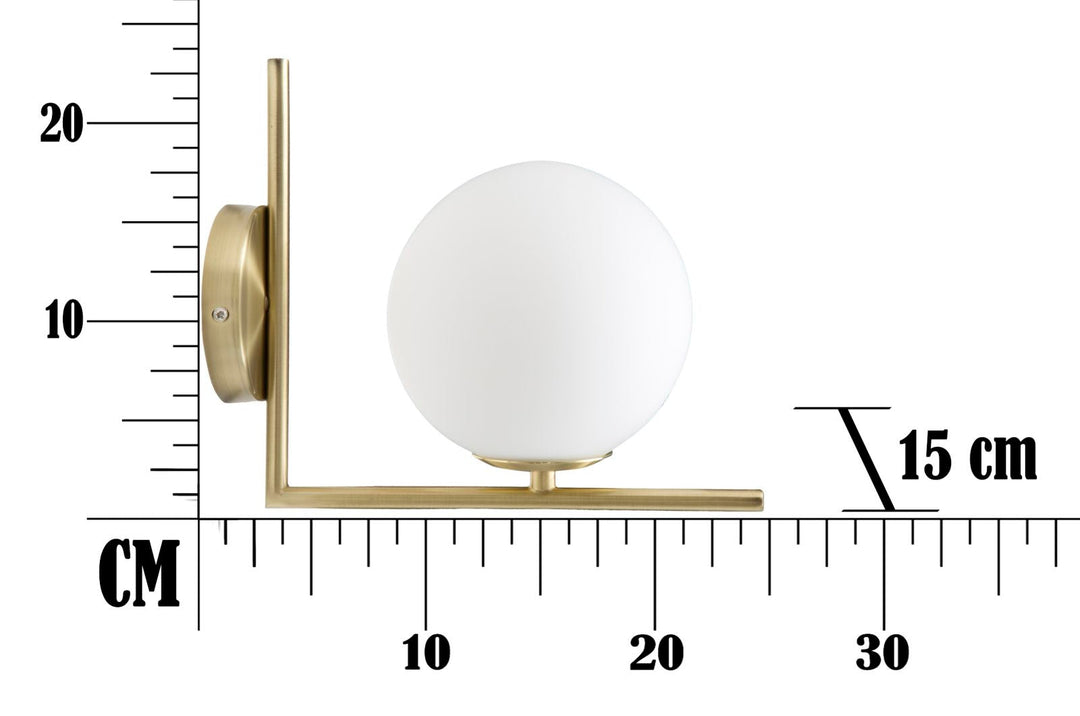 Goldene Wandlampe mit rundem Rand (Moderne Dekoration)