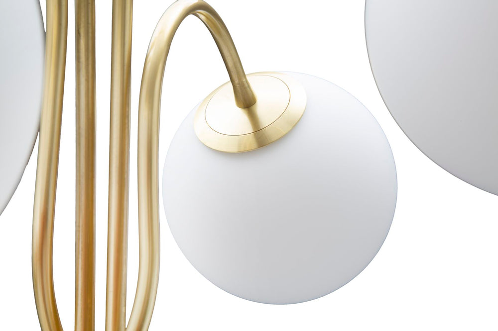 Gold Metall Stehlampe mit 4 Brennern