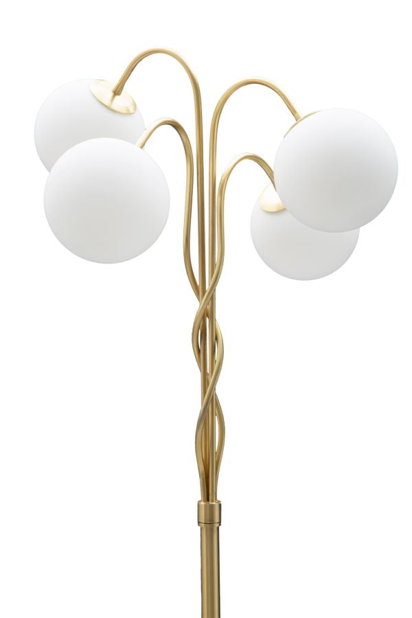 Gold Metall Stehlampe mit 4 Brennern