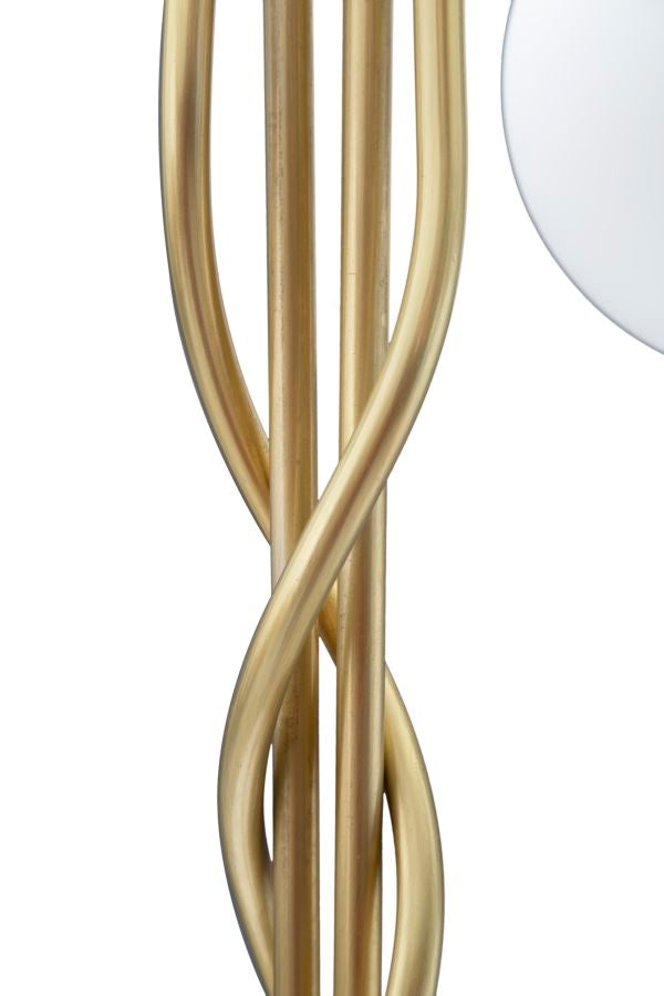 Gold Metall Stehlampe mit 4 Brennern