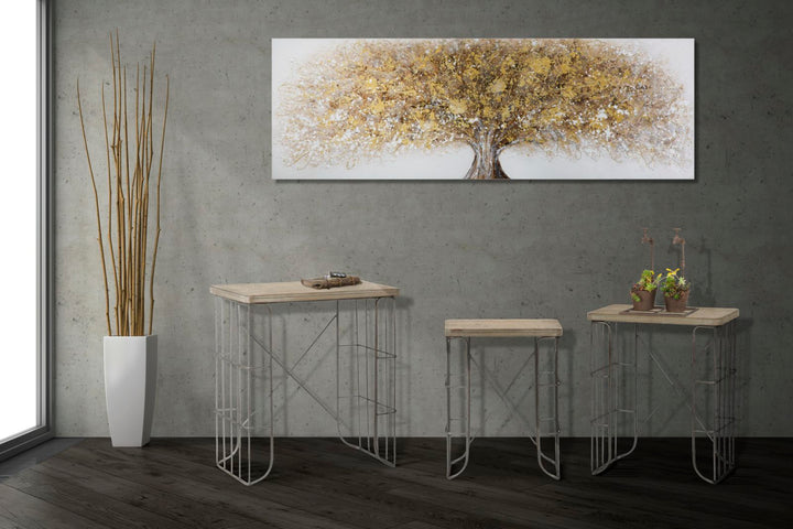 Große goldene Holzmalerei