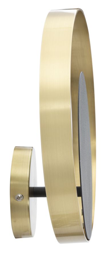 Geometrische runde Wandleuchte aus Metall in Gold und Schwarz