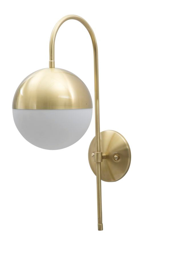 Goldfarbene Metall-Wandleuchte