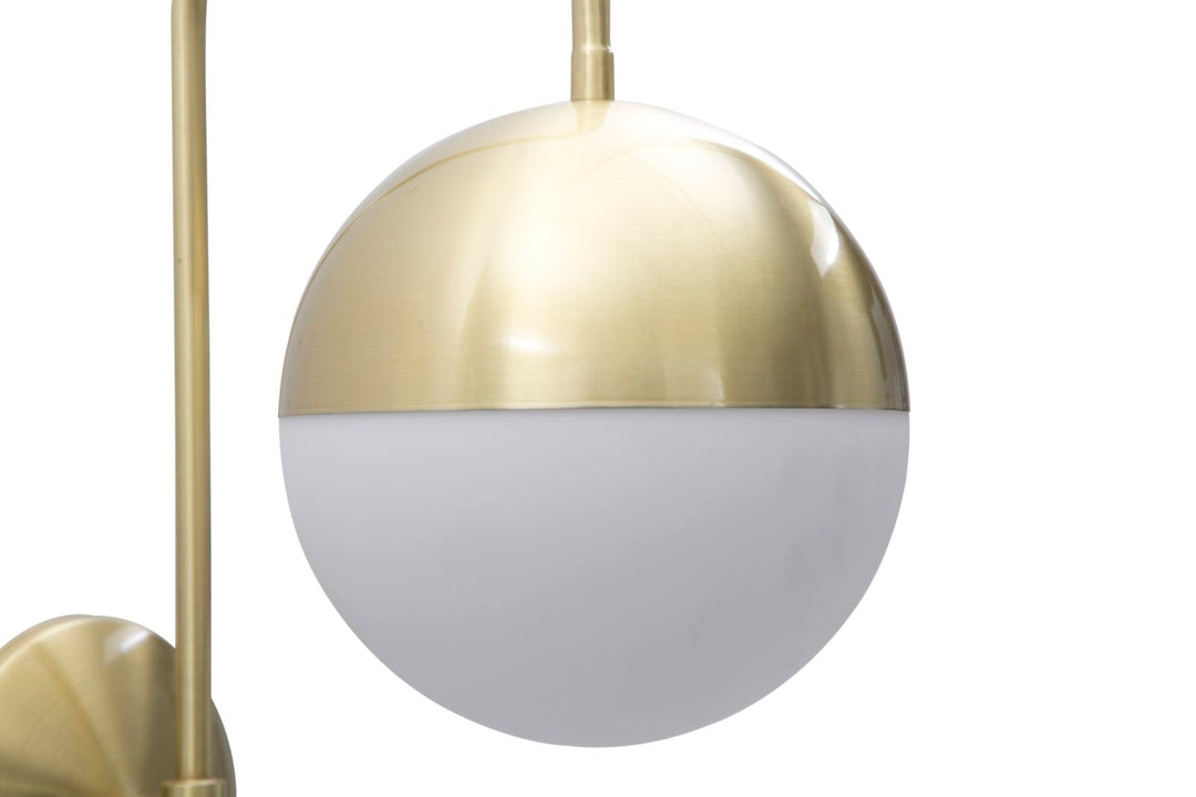 Goldfarbene Metall-Wandleuchte