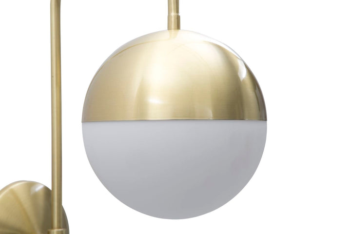 Goldfarbene Metall-Wandleuchte