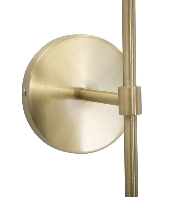 Goldfarbene Metall-Wandleuchte mit 2 Glühbirnen