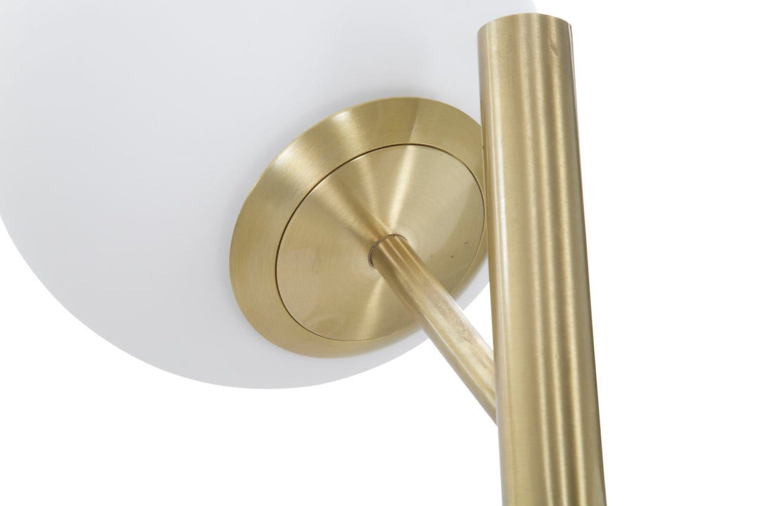 Goldene Metall-Stehlampe mit 3 Glühbirnen