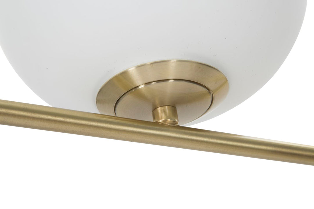 Goldene Metall Stehlampe mit 2 Lichtern