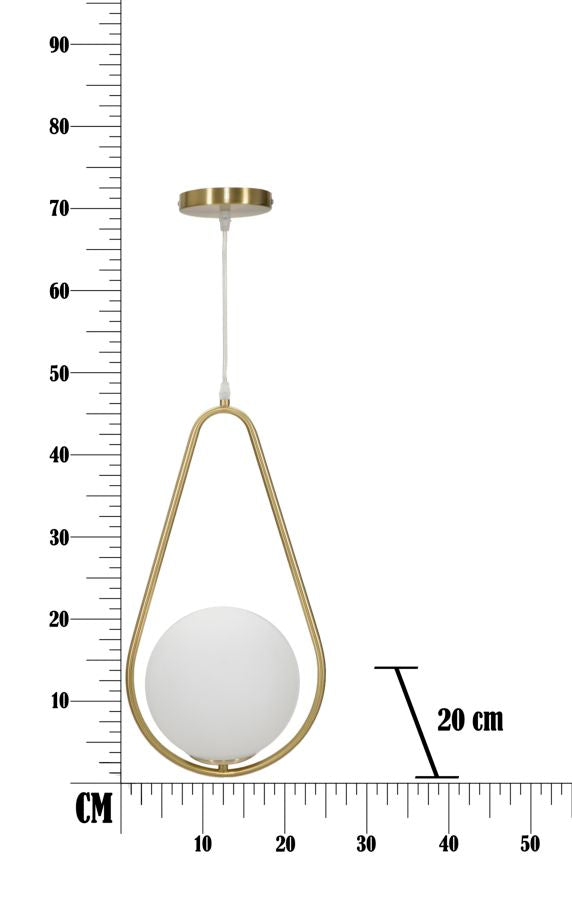 Goldene Metall-Deckenleuchte in Tropfenform