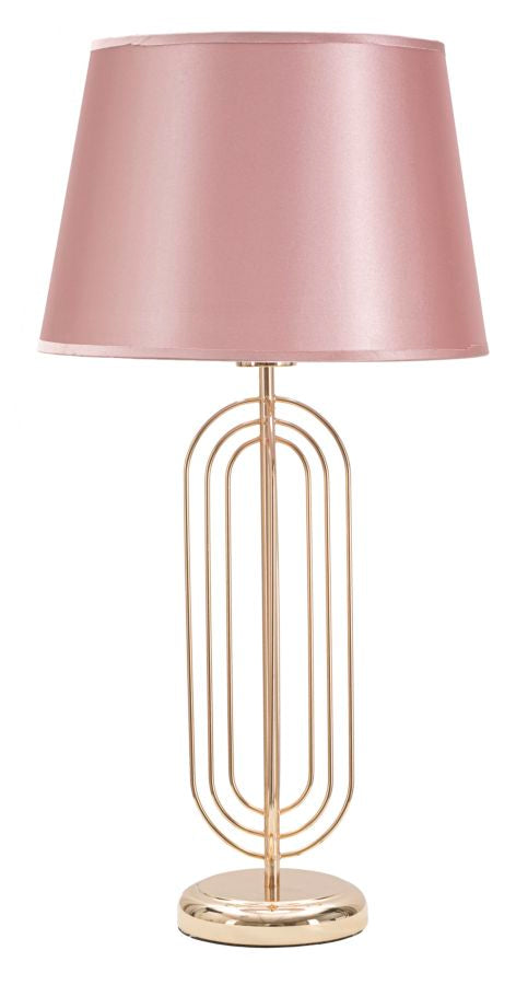 Gold und Rosa Metall Tischlampe
