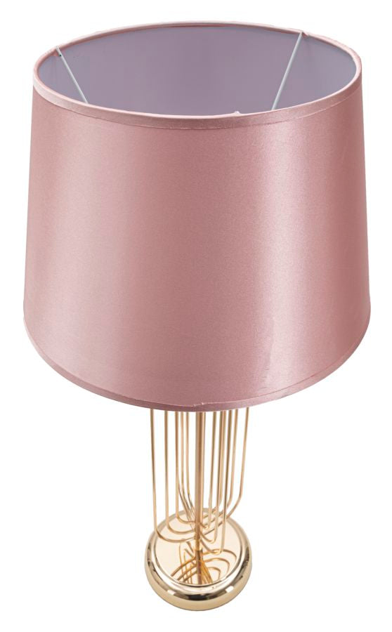 Gold und Rosa Metall Tischlampe
