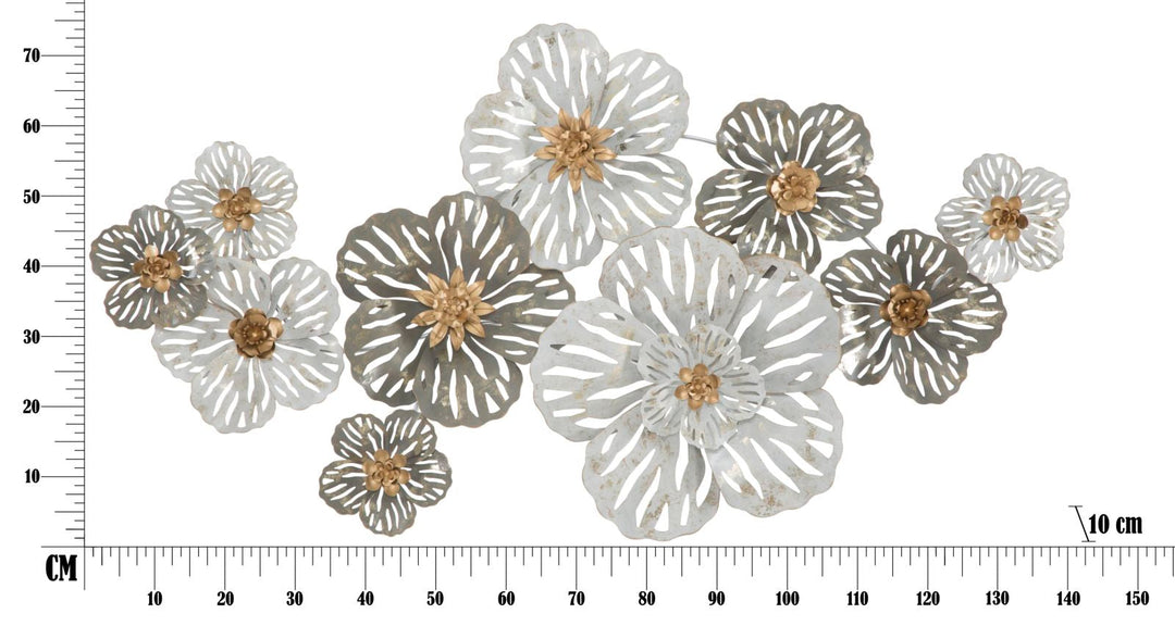 Metall Blume Wanddekoration
