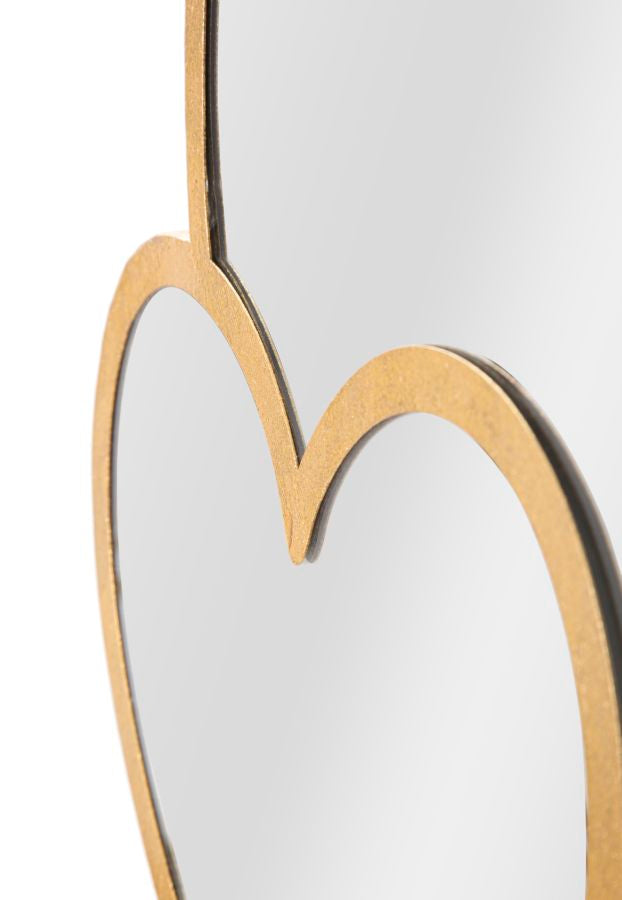 Gold Metall Herzförmiger Wandspiegel