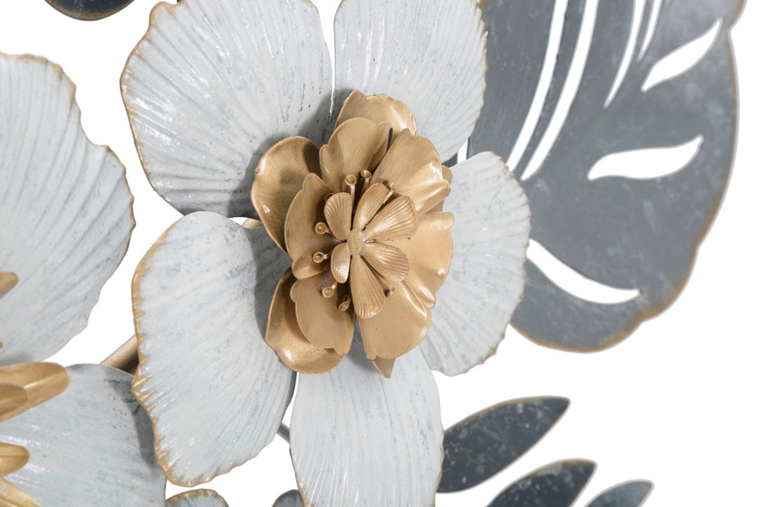 Metall Blumen und Blattmuster Wanddekoration