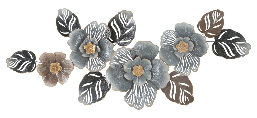 Metall Blumen und Blattmuster Wanddekoration