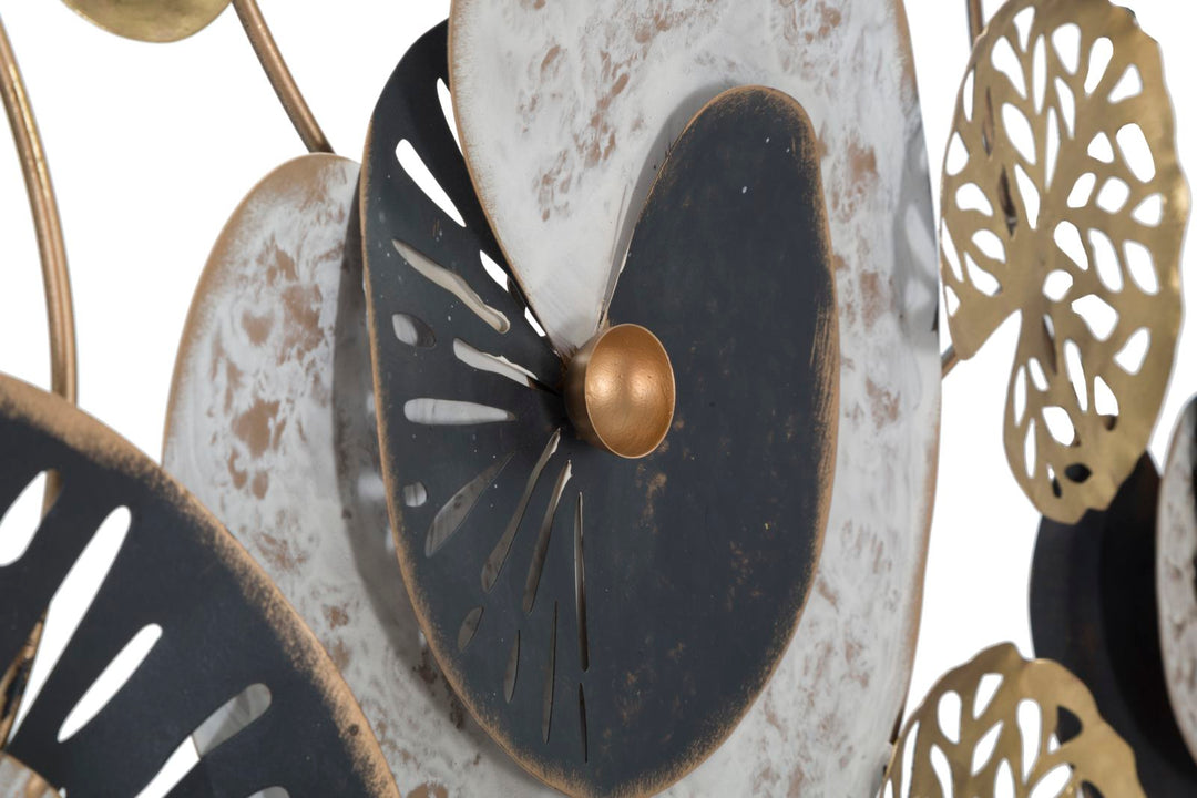 Metall Blumen und Blattmuster Wanddekoration