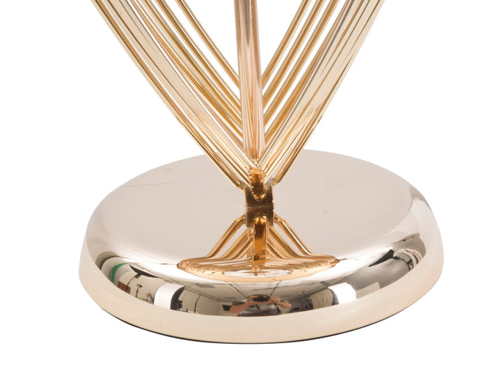 Goldfarbene und schwarze Metall-Tischlampe