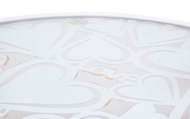 Kleiner runder Metalltisch mit Marmorplatte in Gold