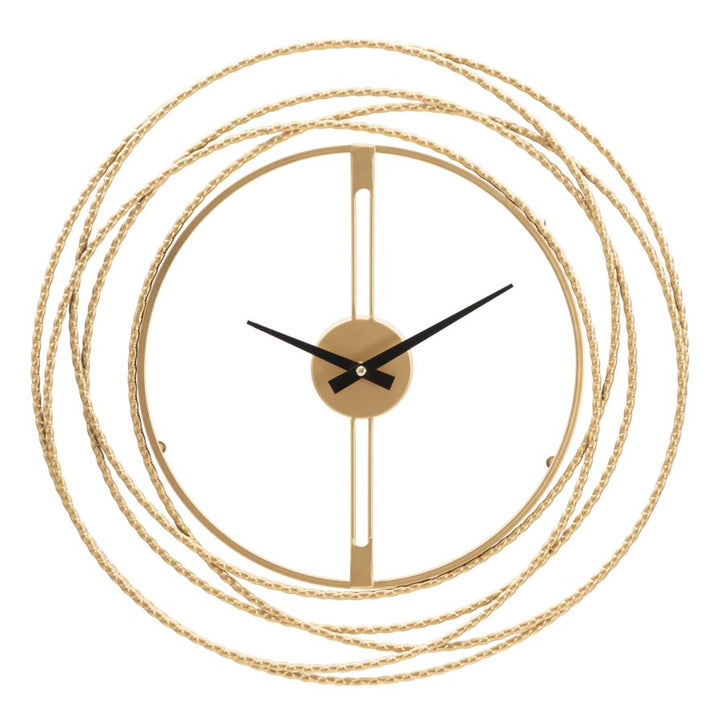 Gold Metall Geometrische Kreis dekoriert Wanduhr