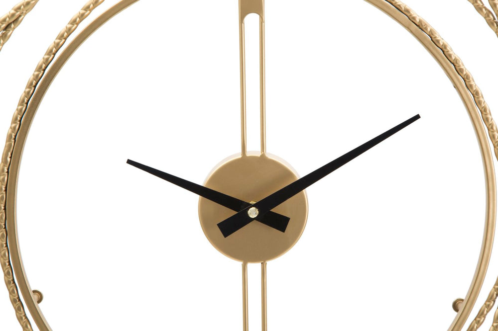 Gold Metall Geometrische Kreis dekoriert Wanduhr