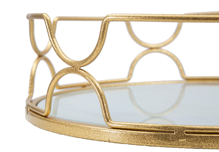 Goldenes Glastablett (Moderne Dekoration)