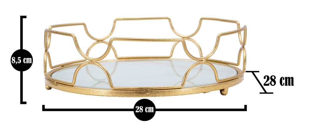 Goldenes Glastablett (Moderne Dekoration)