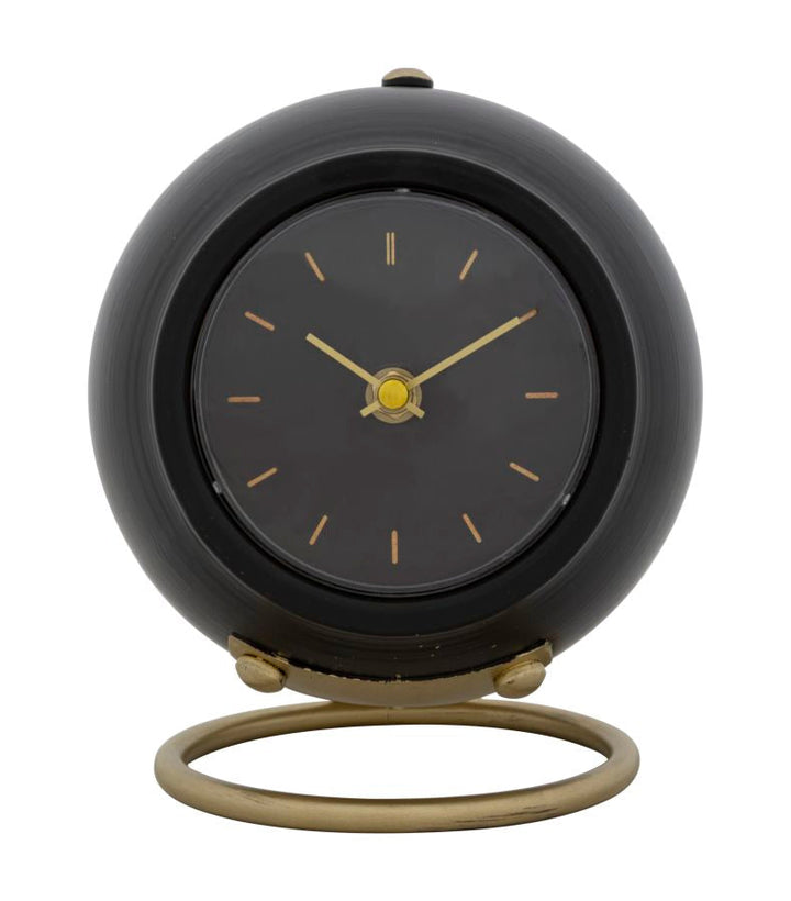 Vintage-Tischuhr in Bronze und Schwarz