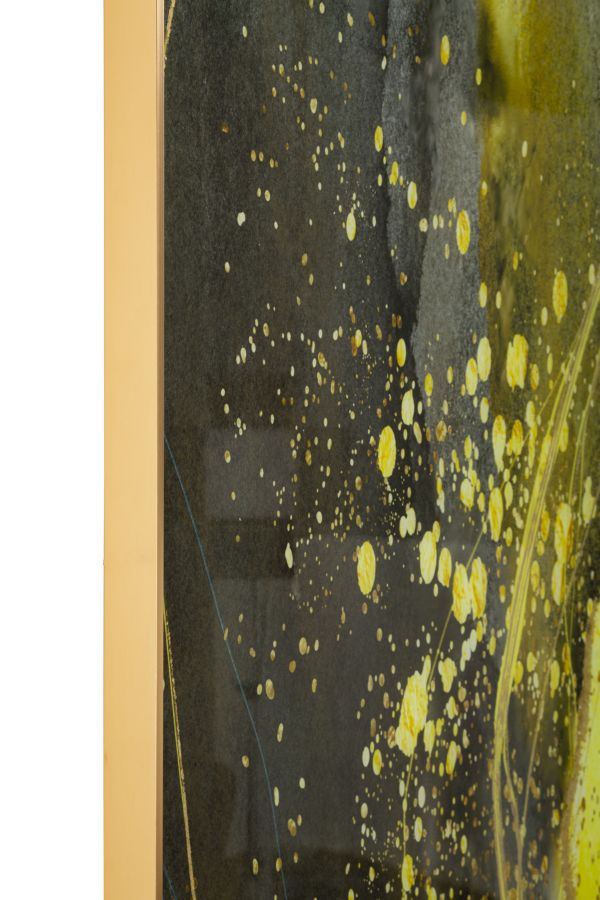 Gold und Schwarz Modernes Glas Wandpaneel