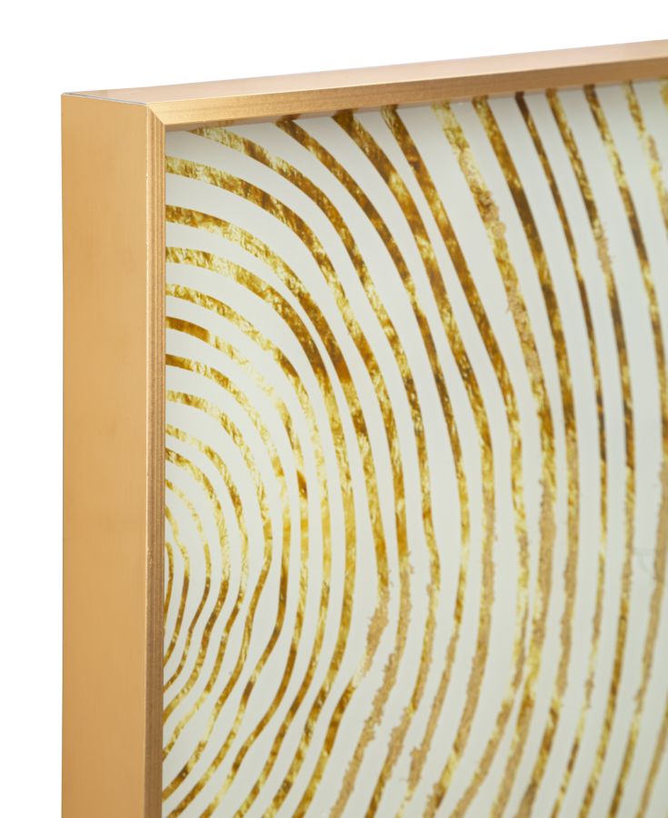 Gold Farbe Holz Muster Modernes Glas Wandpaneel