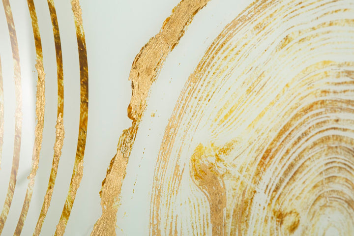 Gold Farbe Holz Muster Modernes Glas Wandpaneel