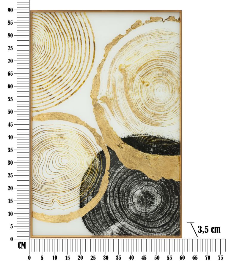 Gold Farbe Holz Muster Modernes Glas Wandpaneel