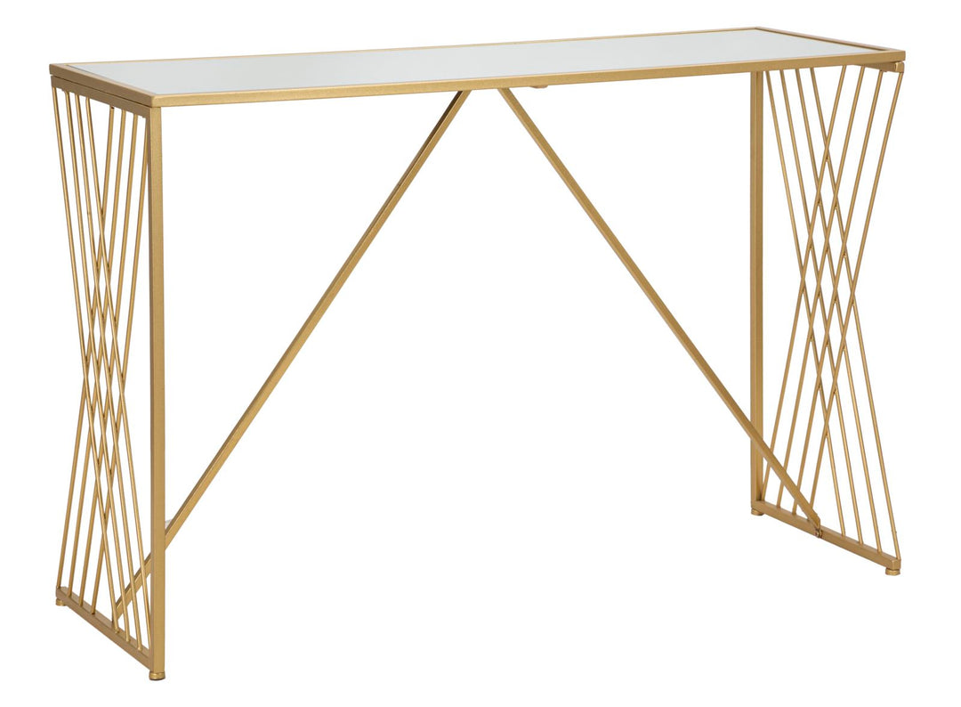 Gold Metall Rechteckiger Konsolentisch