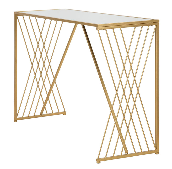 Gold Metall Rechteckiger Konsolentisch