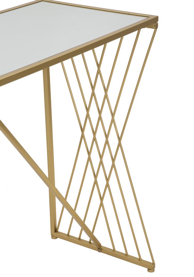 Gold Metall Rechteckiger Konsolentisch