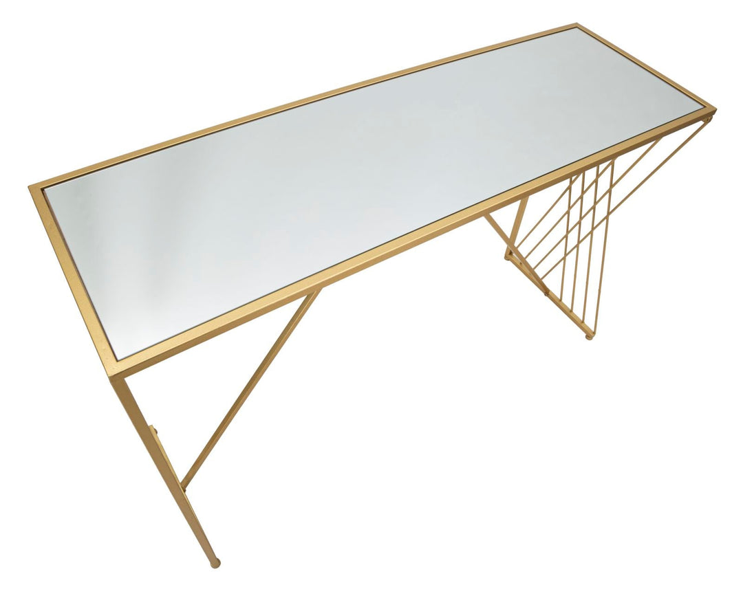 Gold Metall Rechteckiger Konsolentisch