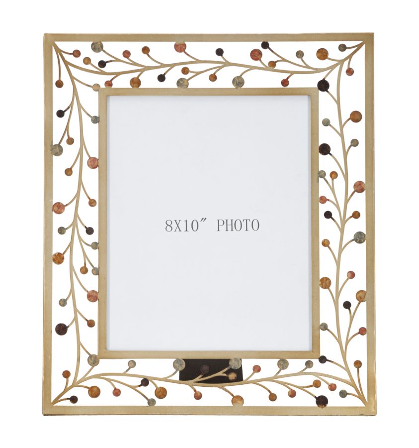 Gold Metallic Verziert mit Arms Bilderrahmen