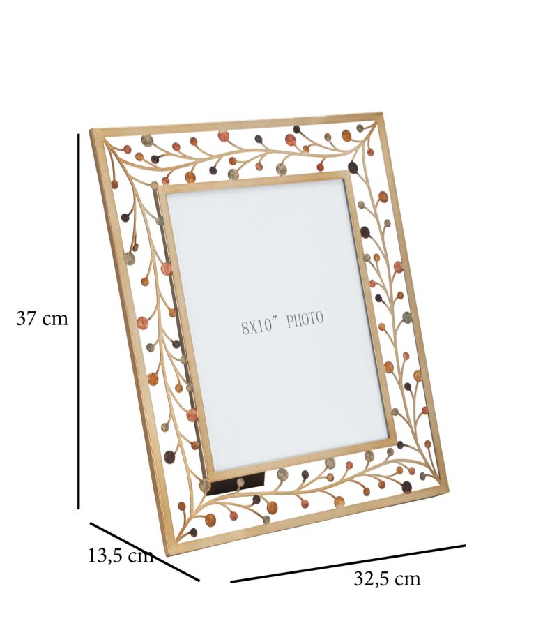 Gold Metallic Verziert mit Arms Bilderrahmen