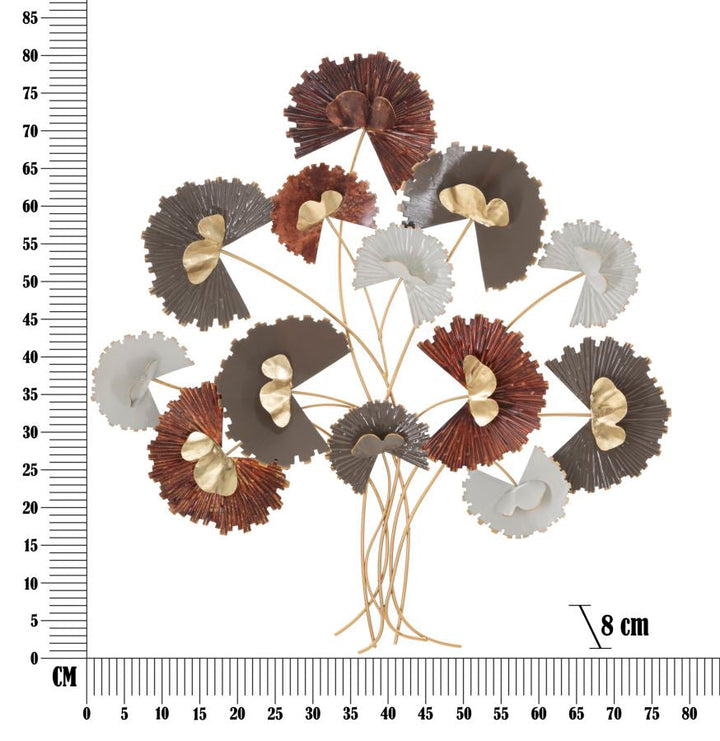 Metall Floral Holz Wanddekoration