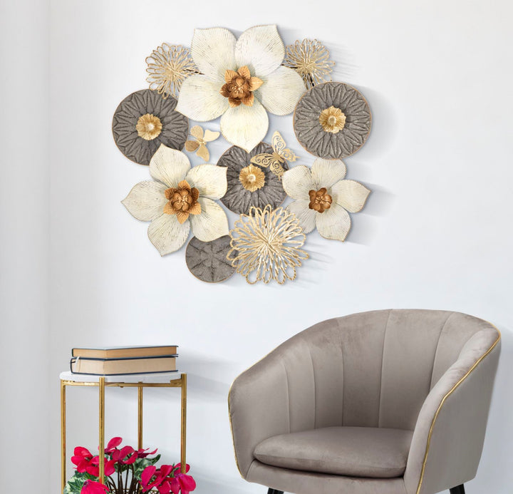Metall Blume Wanddekoration