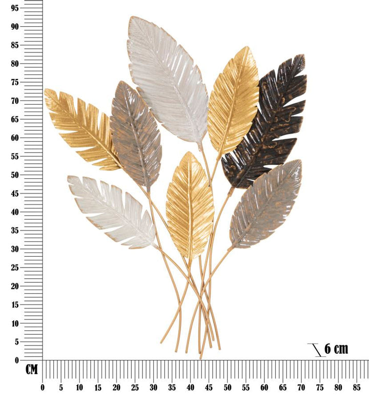 Metall Tropical Leaf Bouquet Wanddekoration