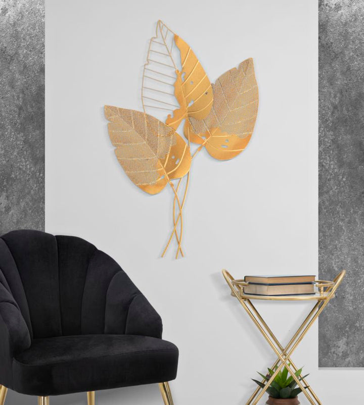 Gold Farbe Blatt Wanddekoration